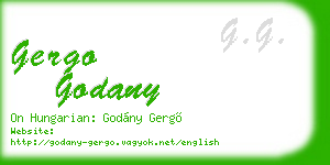 gergo godany business card