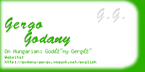 gergo godany business card